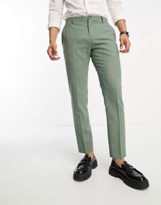 Selected Homme linen mix suit pants in light blue