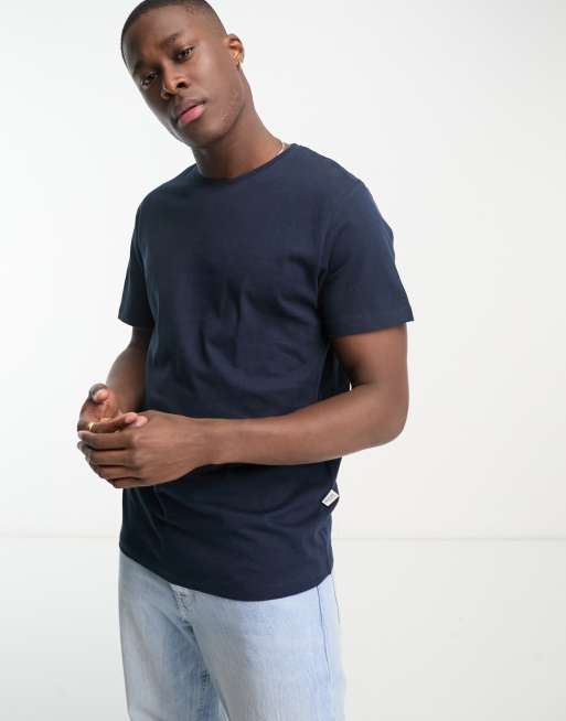 navy linen t shirt