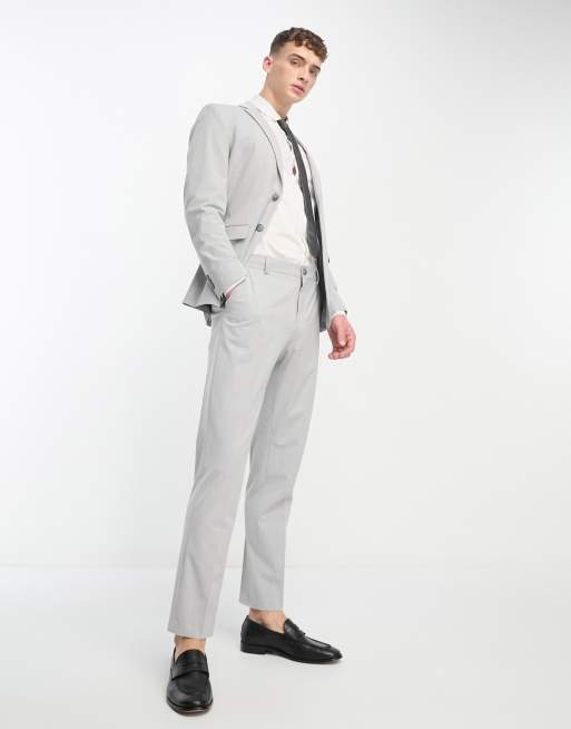 Selected Homme – Ljusgrå, rutig, smal kavaj, del av kostym   , 4 av 5