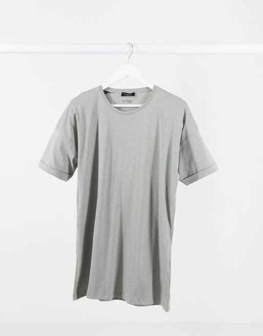 Selected Homme – Locker geschnittenes Oversize-T-Shirt in Khaki