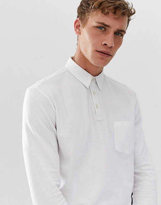 Selected Homme long sleeve polo shirt with chest pocket | ASOS