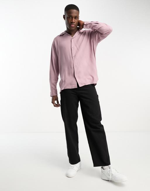 long sleeve revere collar shirt