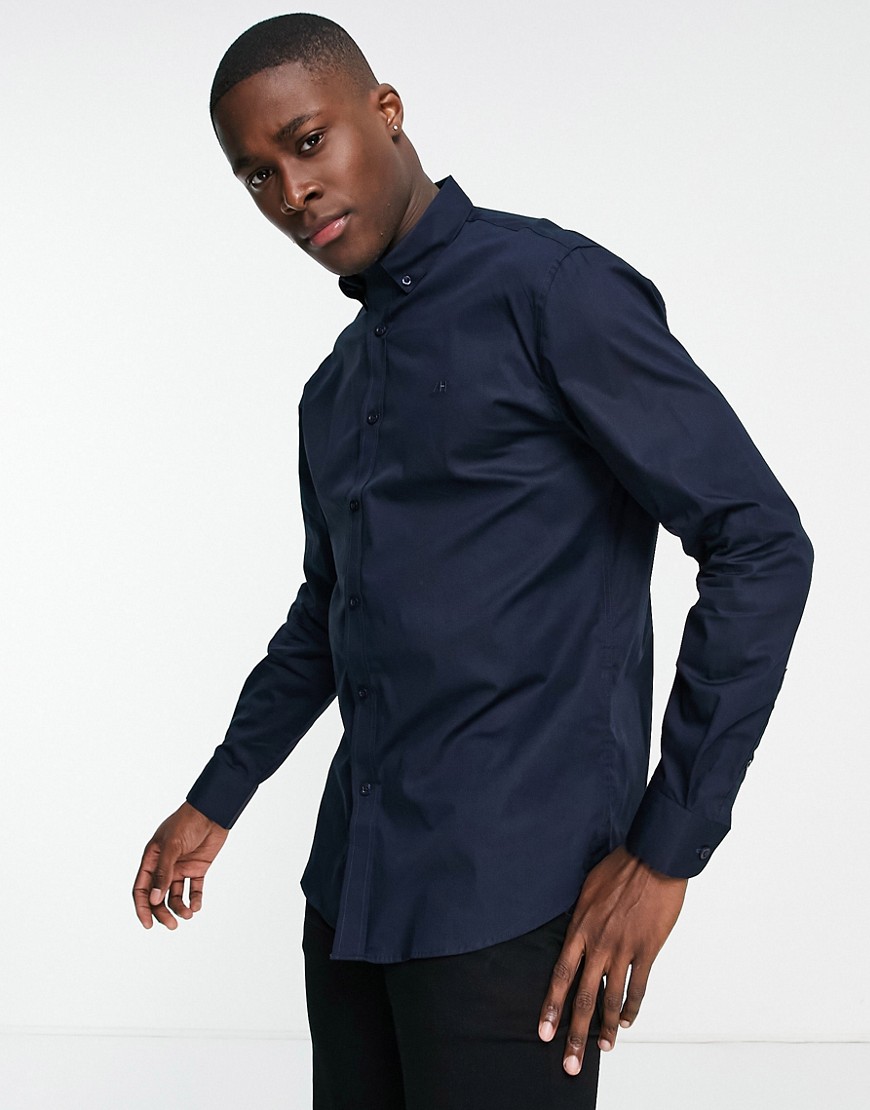 Selected Homme long sleeve shirt in blue-Blues