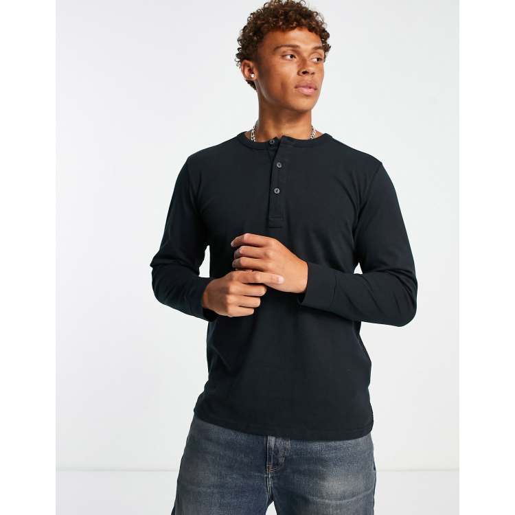 Crew neck online henley