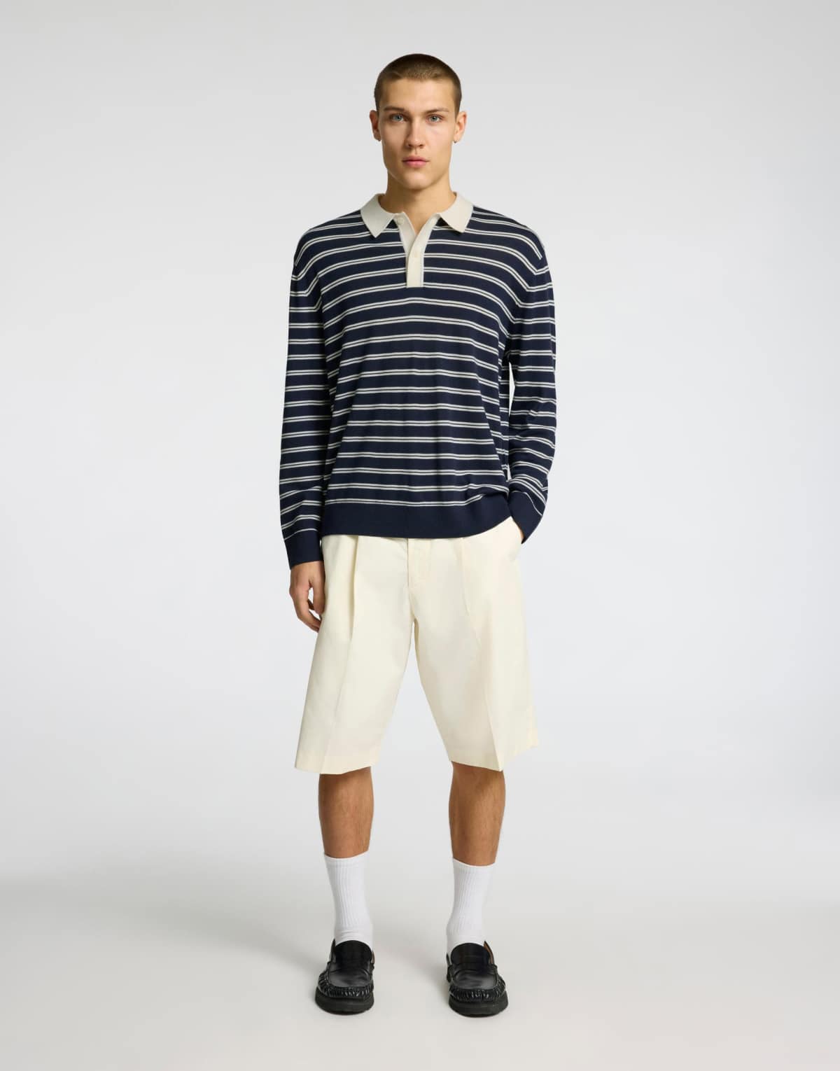 Selected Homme Long-sleeved polo in outer space