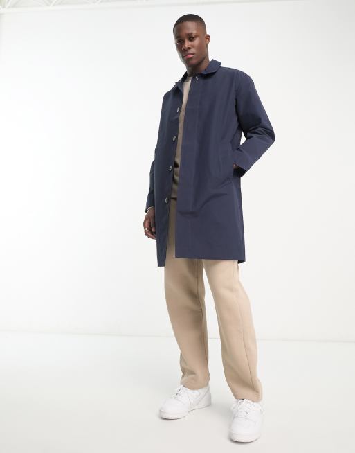 Trench bleu best sale marine homme