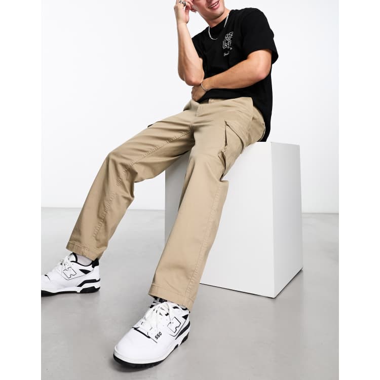 Selected Homme loose fit cargo pants in beige ASOS