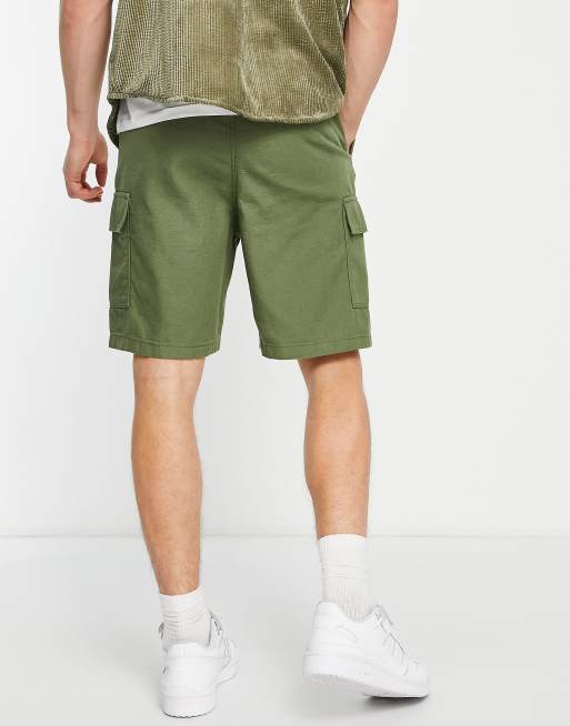 Green khaki shorts men sale