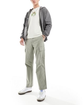 Selected Homme loose fit cargo trouser in khaki
