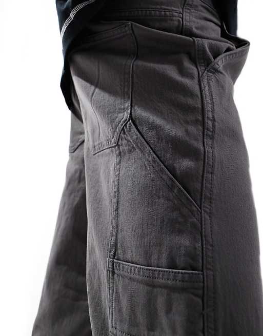 Selected Homme loose fit carpenter pants in dark gray | ASOS Selected Homme loose fit carpenter pants in dark gray | ASOS