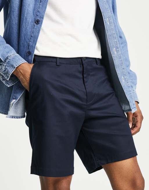 Selected Homme loose fit chino shorts in navy