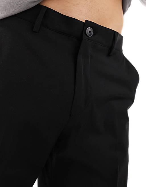 Selected Homme loose fit chinos in black | ASOS