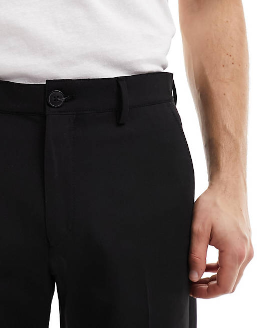 Selected Homme loose fit chinos in black | ASOS