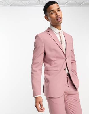 Selected Homme loose fit suit jacket in dusty pink  - ASOS Price Checker