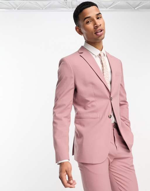 Asos pink hot sale suit mens