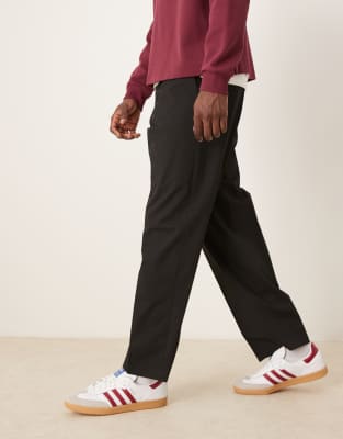  Selected Homme loose fit trousers in black