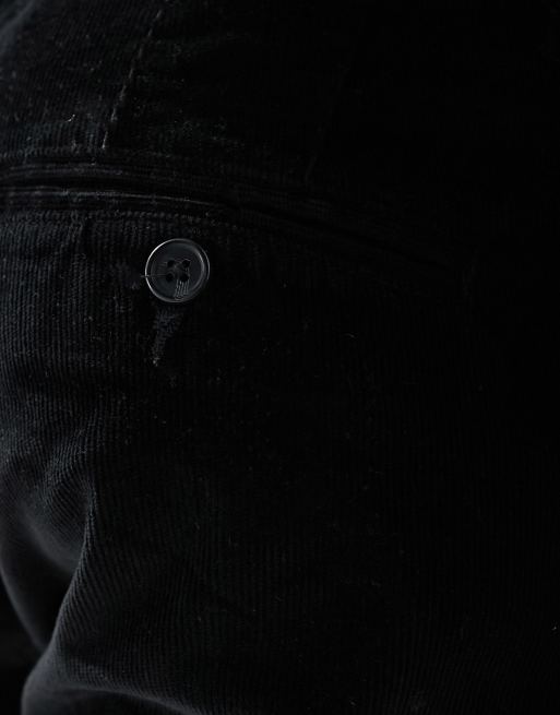 Selected Homme - Losvallende broek van corduroy in zwart, 5 van 5