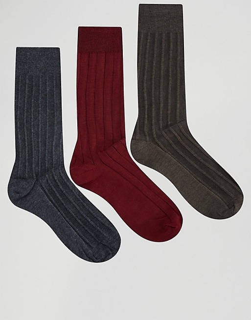 Selected Homme - Lot de 3 paires de chaussettes