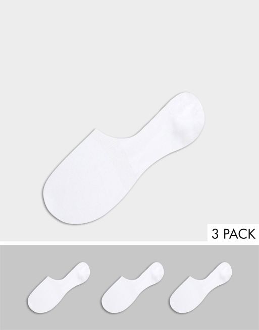 Selected Homme - Lot de 3 paires de chaussettes invisibles - Blanc