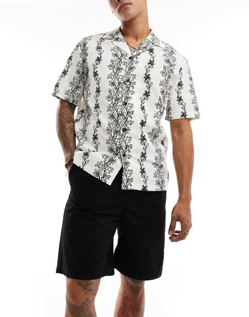 Selected Homme - Løstsiddende og sorte shorts i ripstop-stof