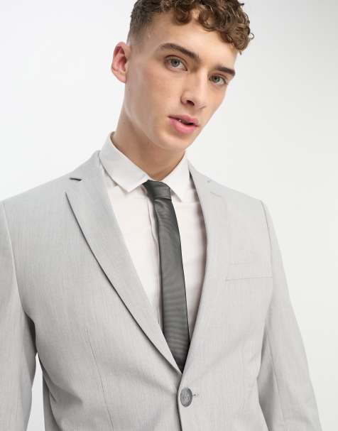 Selected Homme - Lysegrå habitjakke i slim fit - view 1