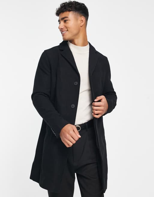 Manteau homme laine noir new arrivals