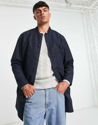 Selected Homme – Marinblå, lång kappa 