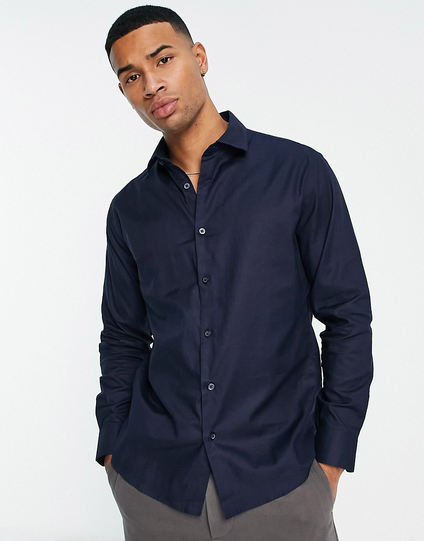 selected homme - marineblå skjorte