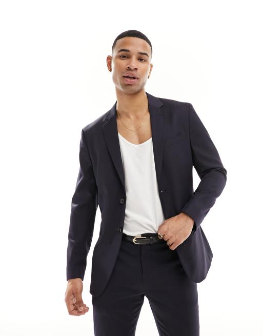 Selected Homme - Marineblå slim-habitjakke