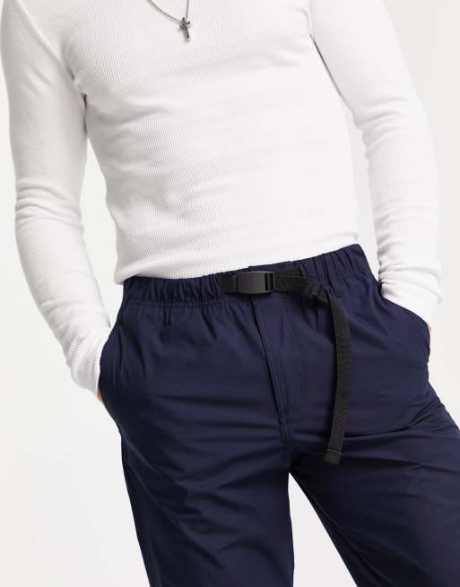 Selected Homme - Marineblå vandrebukser med bælte i bomuldsblanding - NAVY, 3 af 4
