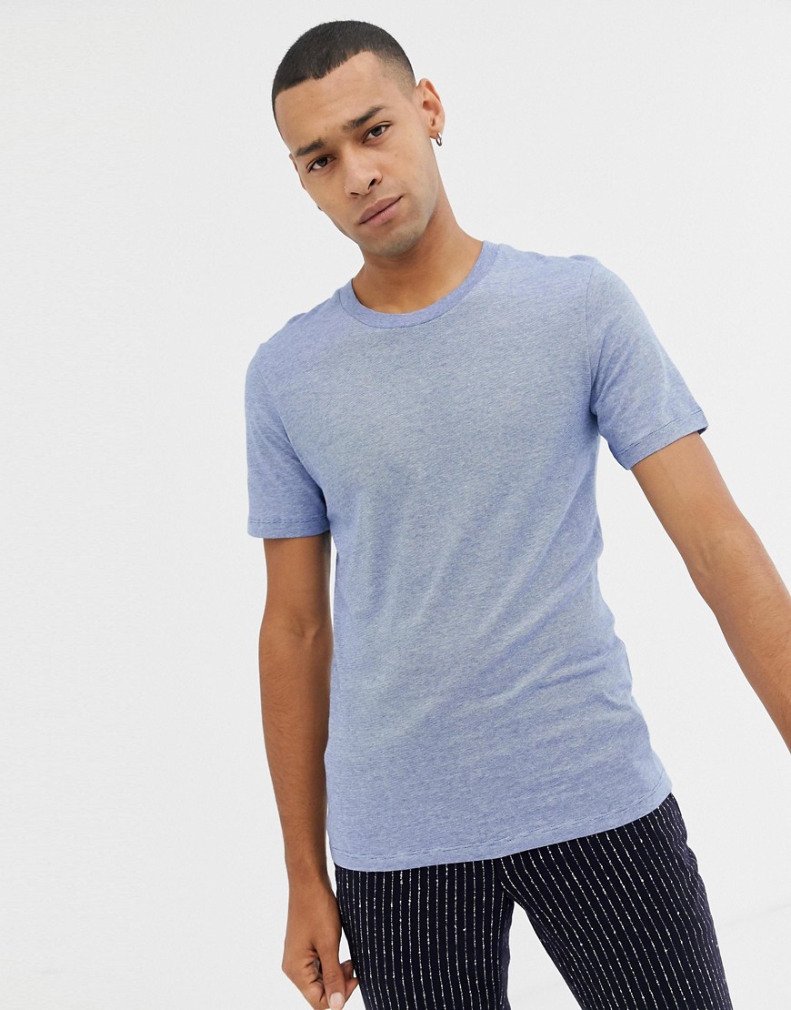 Selected Homme – Meliertes T-Shirt- Blau S