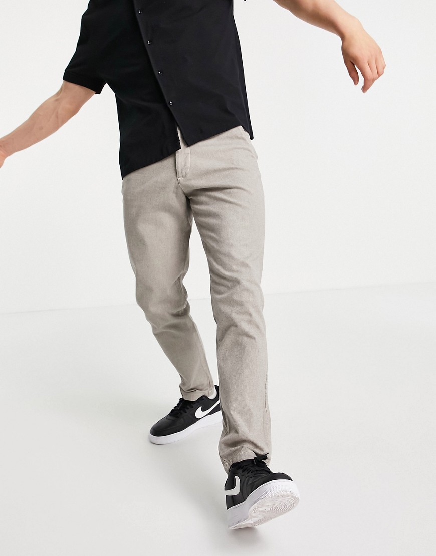 Selected Homme Miles flex structure slim fit pants-Neutral