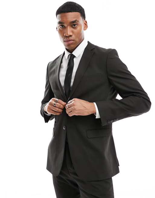 Selected Homme - Mørkegrøn habitjakke i slim fit 