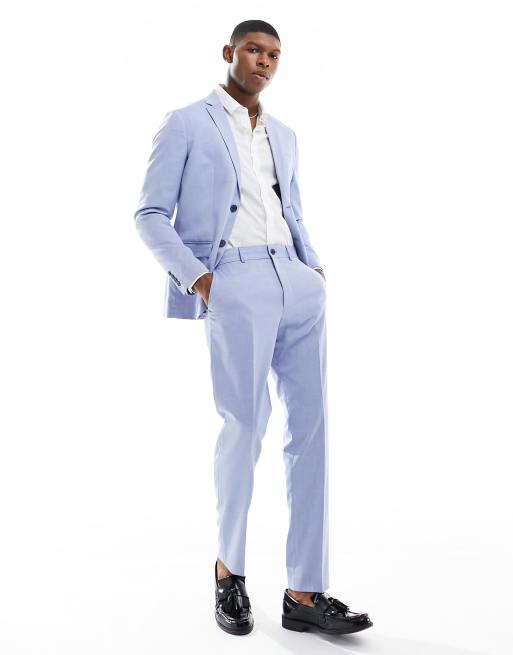 Selected Homme – Niebieskie dopasowane spodnie garniturowe