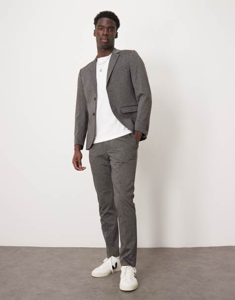 Selected Homme – Noah – Anzug aus Jersey in Dunkelgrau mit schmalem Schnitt - view 1