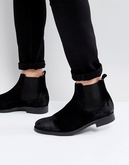 Selected Homme Oliver Suede Chelsea Boots In Black | ASOS