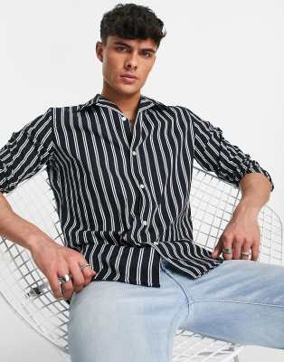 navy camp collar shirt