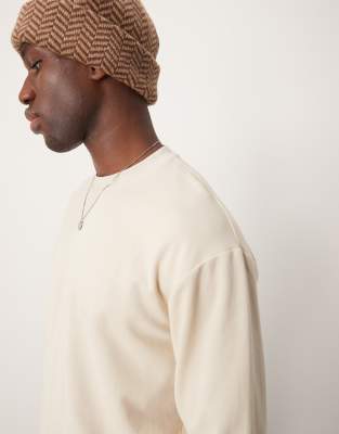 Selected Homme Oscar Oversized Long Sleeve T-shirt In White