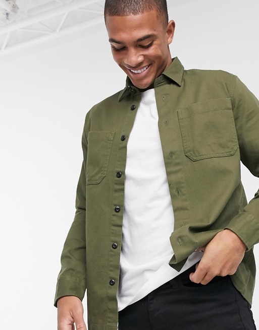 Selected Homme overshirt in khaki