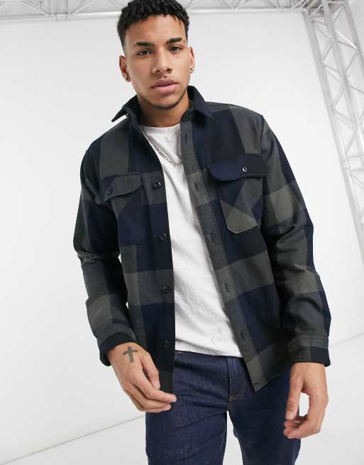 check knit overshirt