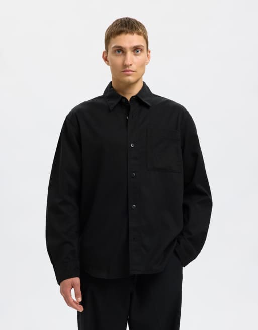 Selected Homme - Overshirt in zwart