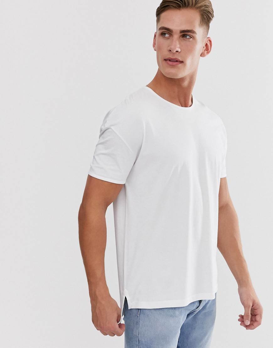 Selected Homme oversize fit t-shirt in white