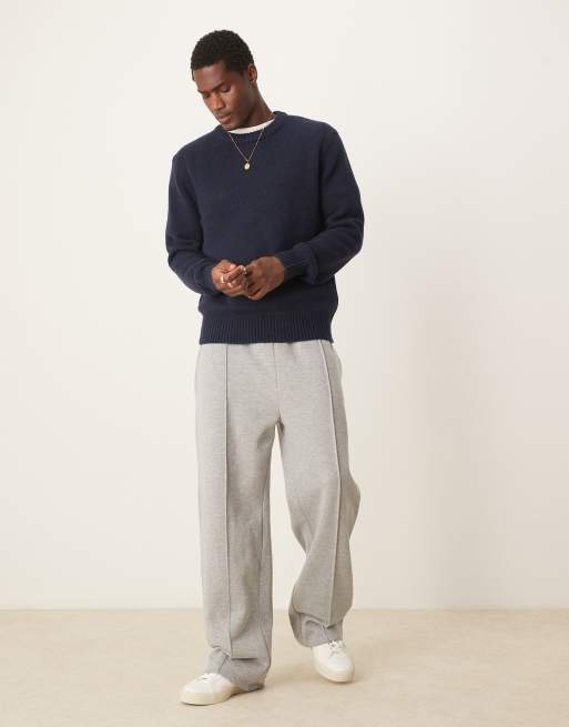 ASOS design Selected Homme oversized sweater in navy deals