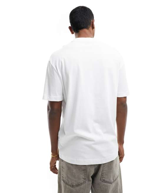 Selected Homme oversized heavy weight t-shirt in white | ASOS