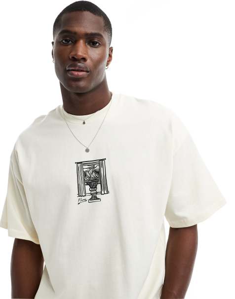 Buy White T-Shirts for Men, White Printed T-Shirt, plain white t shirt:  SELECTED HOMME