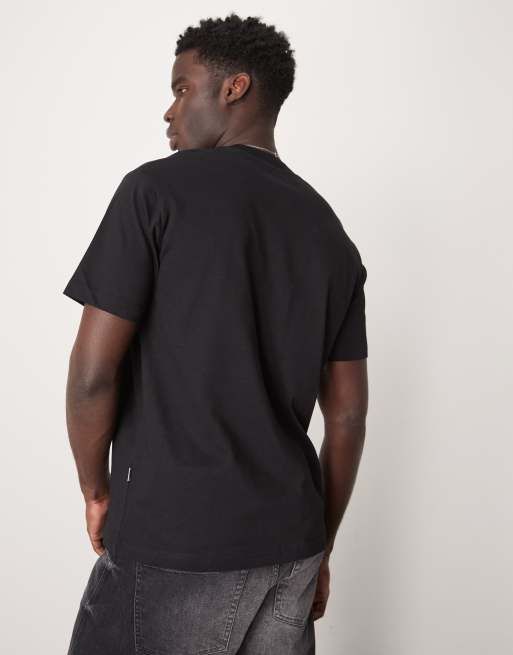 Selected Homme oversized heavyweight T-shirt in black