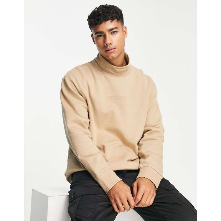 Mock neck outlet homme