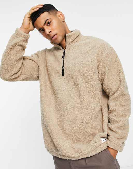 Half zip shop sherpa pullover