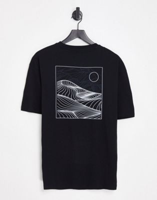 Selected Homme oversized t-shirt with Everest back print in black