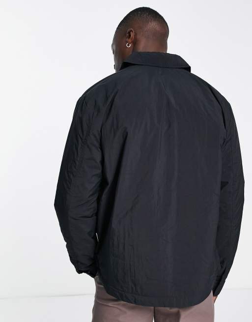 Selected Homme padded coach jacket in black